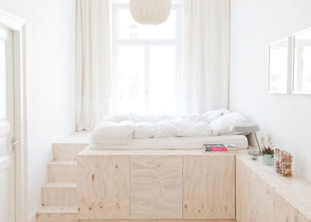 Narrow ložnice: úložný prostor pod postel