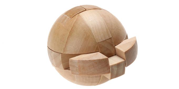 Dřevěné koule puzzle