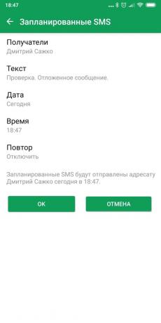 Plánování SMS Android: žvýkat SMS