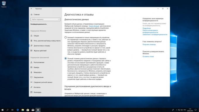 Windows 10 Redstone 4: diagnostická data