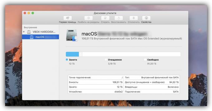 Jak k rozdělení disku v MacOS: Disk Utility